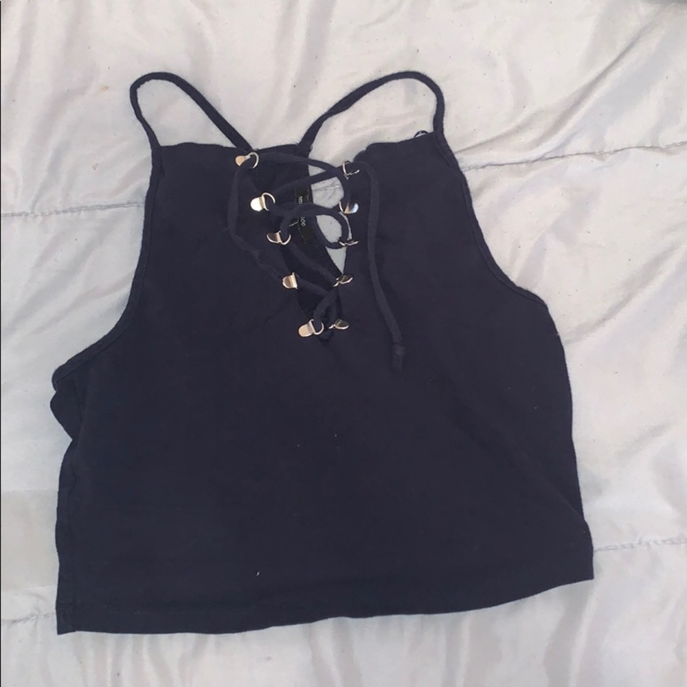 Blue croptop